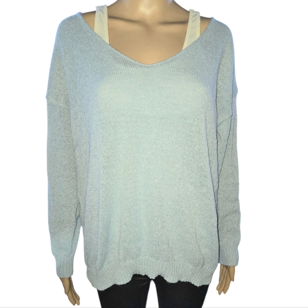 Slouchy V-Neck Women's Sweater